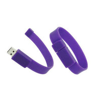 Fashion Silicone Bracelet Band USB Flash Drive 4gb - Blue, Orange, Pink or Purple