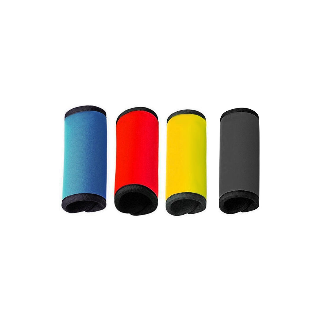 Neoprene Luggage Handle Wrap Grips - 4 Pack - Black, Blue, Red or Yellow