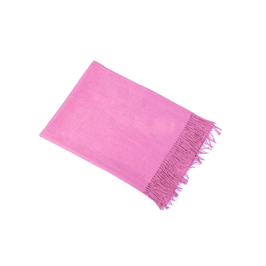 Oversized Pashmina Wrap with Tassles - Black, Blue, Pink or White