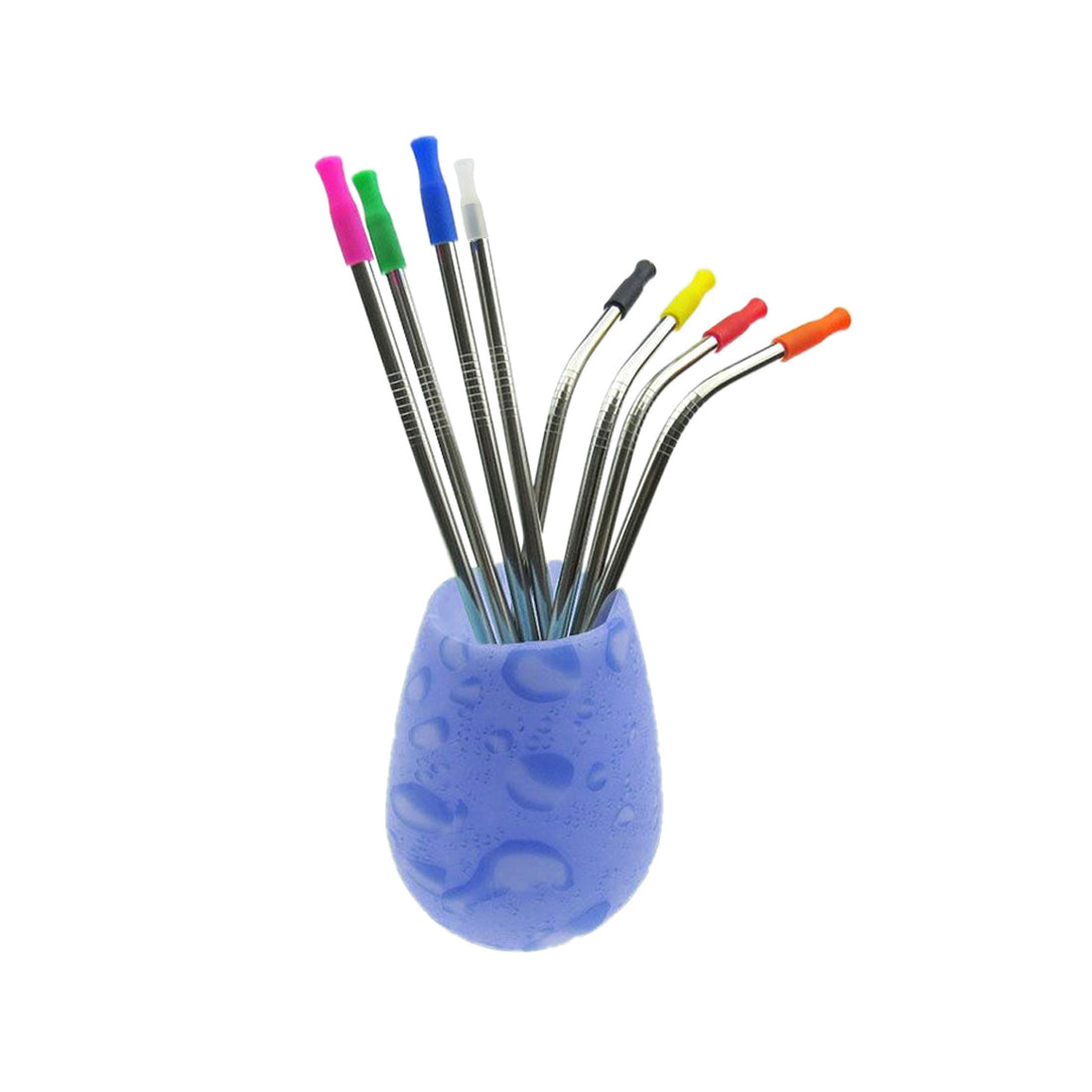 Reusable Silicone Straw Tip covers for metal or paper straws - 16 Pack