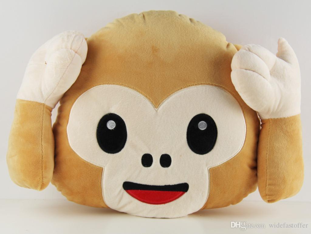 Hear No Evil, Speak No Evil, See No Evil Monkey Emoticon Pillows