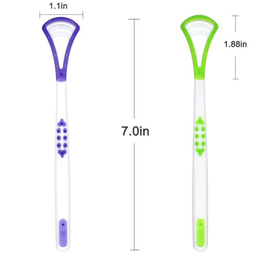Tongue Scraper Cleaner 4 Pack BPA Free Adults Kids Healthy Oral Care Help Fight Bad Breath
